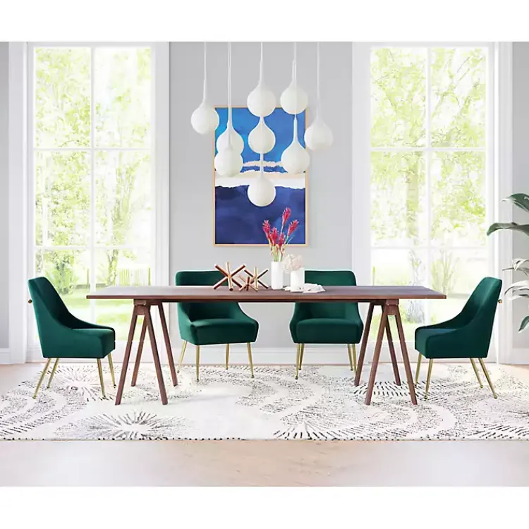 Kirklands Home Velvet Gold Maxine Dining Chair Green Outlet
