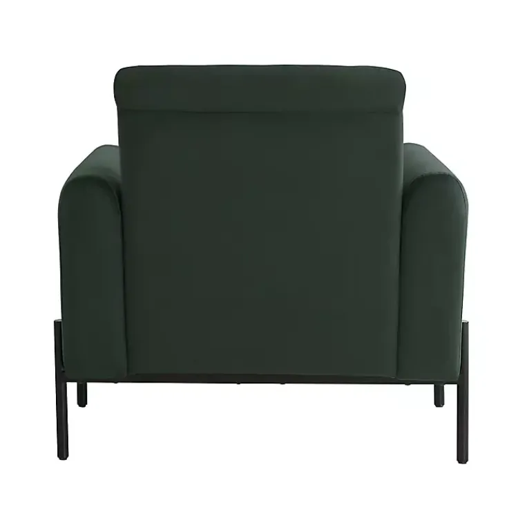Kirklands Home Velvet Upholstered Knox Accent Chair Green New