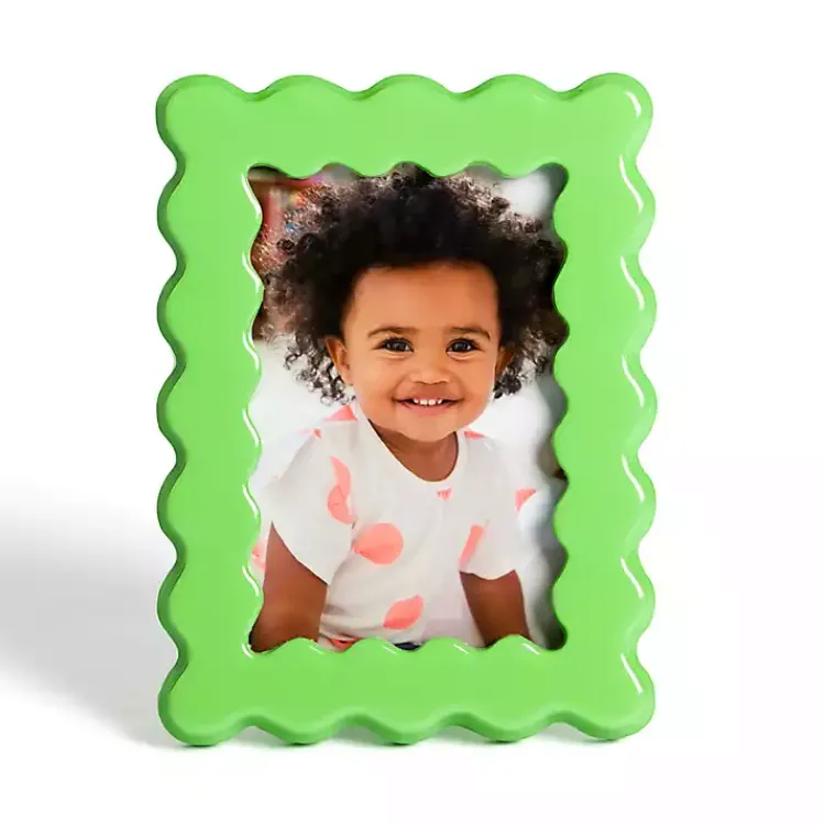 Picture Frames>Kirklands Home Wavy Layer Picture Frame, 4x6 Green