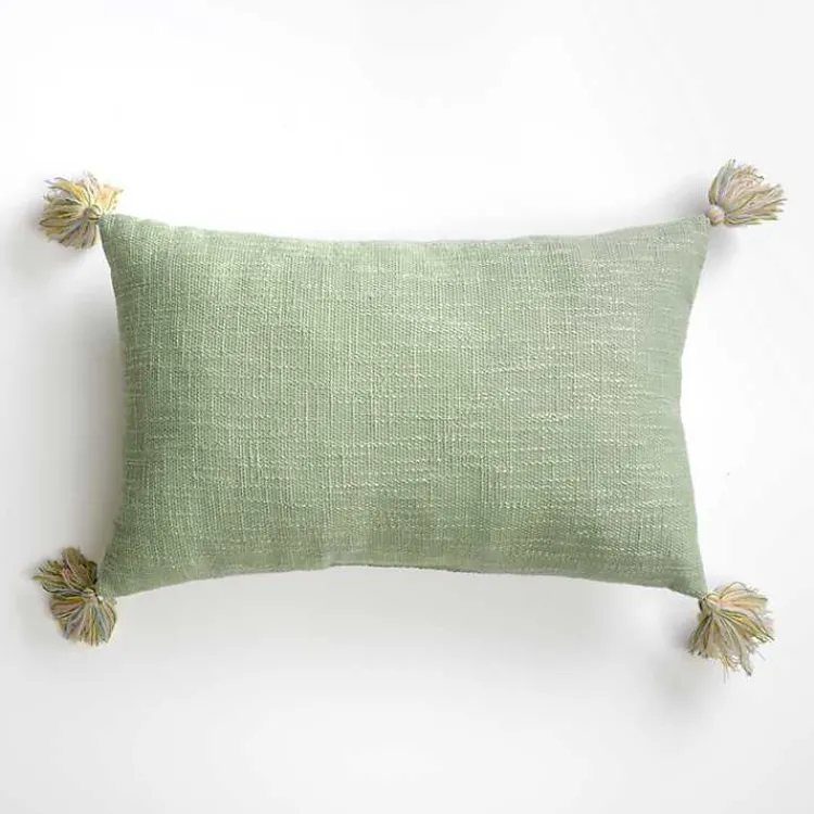 Easter Decorations>Kirklands Home Green Welcome Bunny Lumbar Pillow