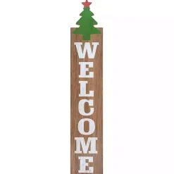 Outdoor Christmas Decorations>Kirklands Home Green Welcome Christmas Tree Wall Decoration