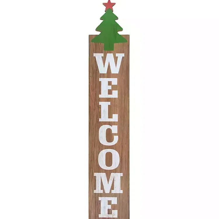 Outdoor Christmas Decorations>Kirklands Home Green Welcome Christmas Tree Wall Decoration