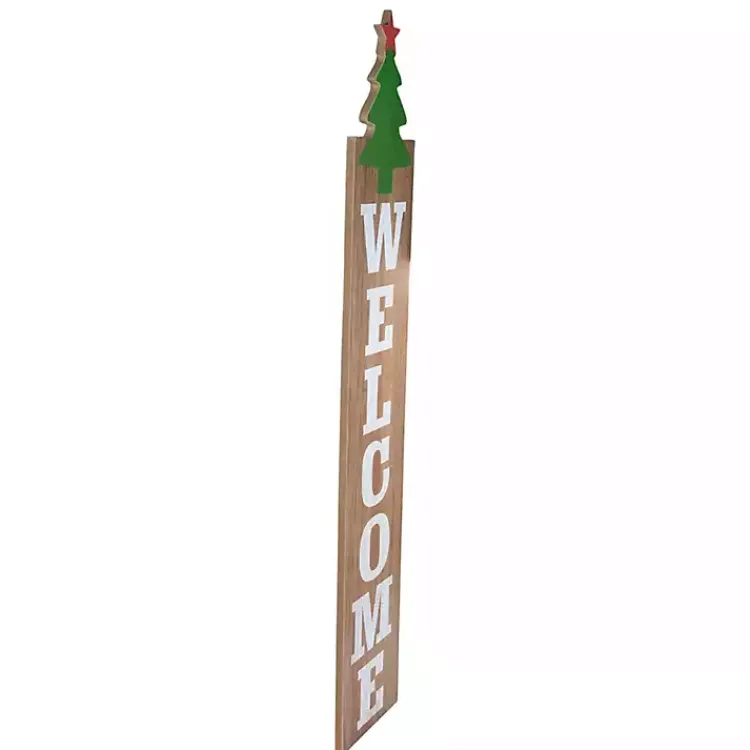 Outdoor Christmas Decorations>Kirklands Home Green Welcome Christmas Tree Wall Decoration