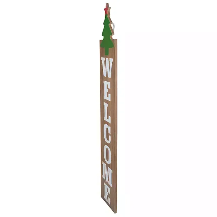 Outdoor Christmas Decorations>Kirklands Home Green Welcome Christmas Tree Wall Decoration