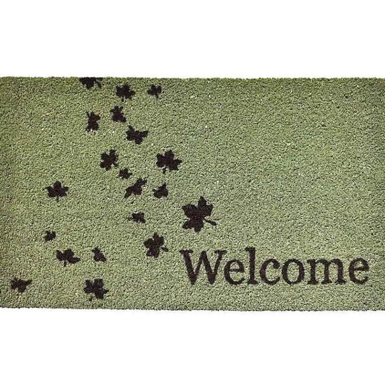 Fall>Kirklands Home Green Welcome Leaves Doormat