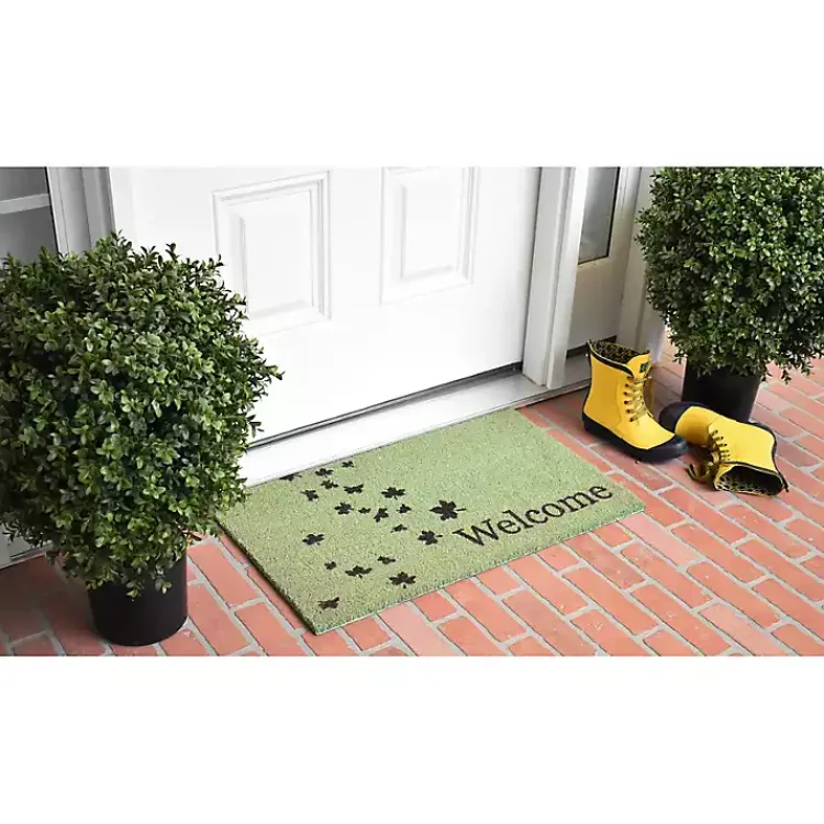 Fall>Kirklands Home Green Welcome Leaves Doormat