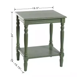Kirklands Home Wood Sybil Accent Table Green Best