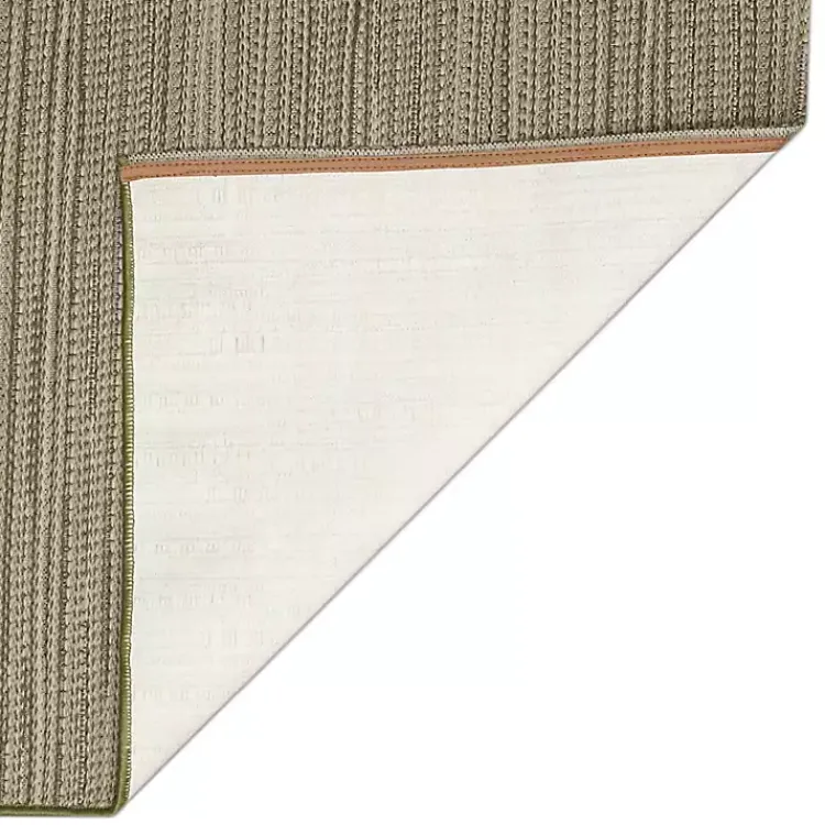 Kirklands Home Woven Lines Indoor/Outdoor Accent Rug, 2x2 Green Best