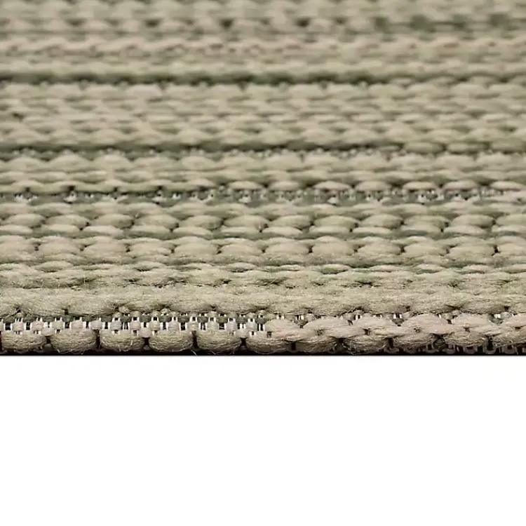Kirklands Home Woven Lines Indoor/Outdoor Accent Rug, 2x2 Green Best