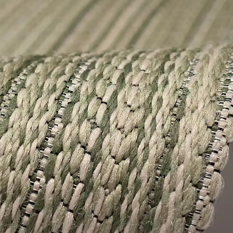 Kirklands Home Woven Lines Indoor/Outdoor Accent Rug, 2x2 Green Best