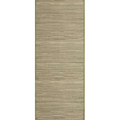 Kirklands Home Woven Lines Indoor/Outdoor Runner, 1x4 Green Outlet