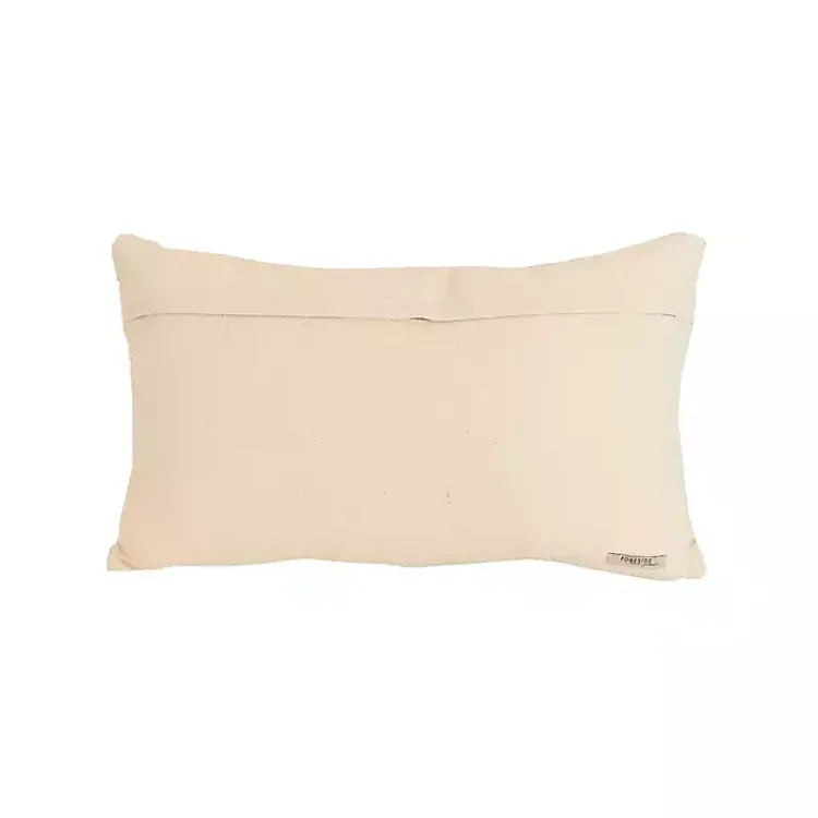 Pillows>Kirklands Home Green Woven Stripe Lumbar Pillow