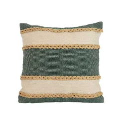 Pillows>Kirklands Home Green Woven Wide Stripe Indoor/Outdoor Pillow
