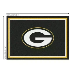 Kirklands Home bay Packers Area Rug, 4x6 Green Hot