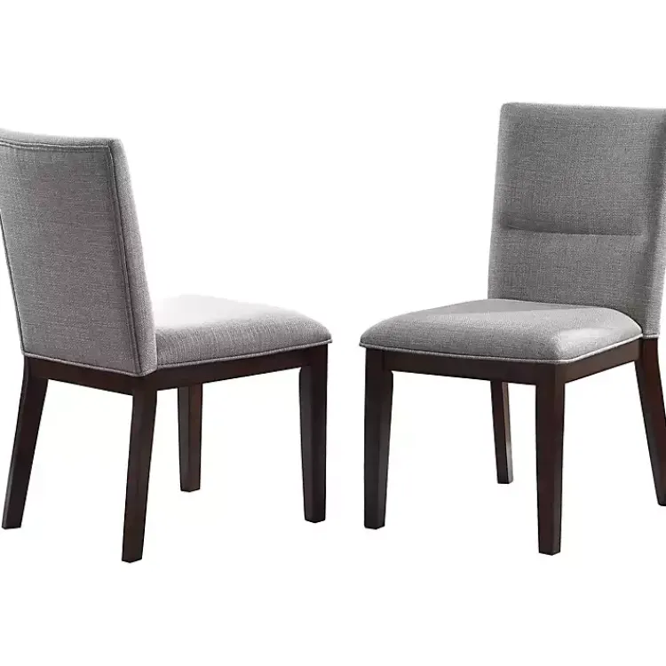 Kirklands Home Greige and Walnut Dining Chairs, Set of 2 Discount