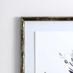 Kirklands Home Greige Leaves II Bamboo Frame Art Print
