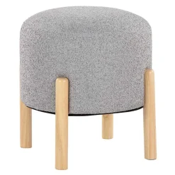 Kirklands Home Grey Michelle Ottoman Gray Clearance