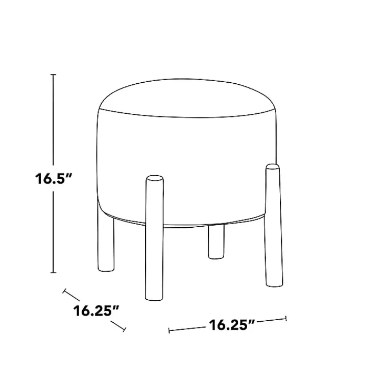 Kirklands Home Grey Michelle Ottoman Gray Clearance