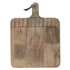 Kirklands Home Grooves Hand Carved Mango Wood Cutting Board Brown Outlet
