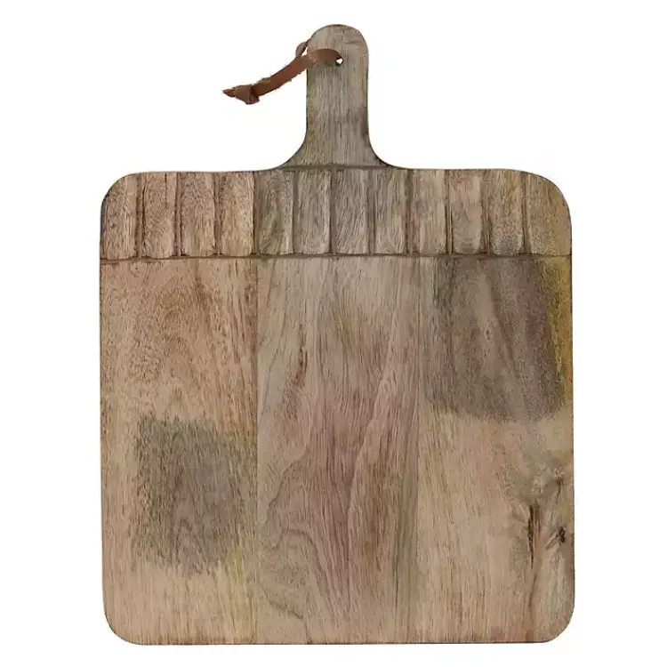 Kirklands Home Grooves Hand Carved Mango Wood Cutting Board Brown Outlet