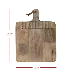 Kirklands Home Grooves Hand Carved Mango Wood Cutting Board Brown Outlet