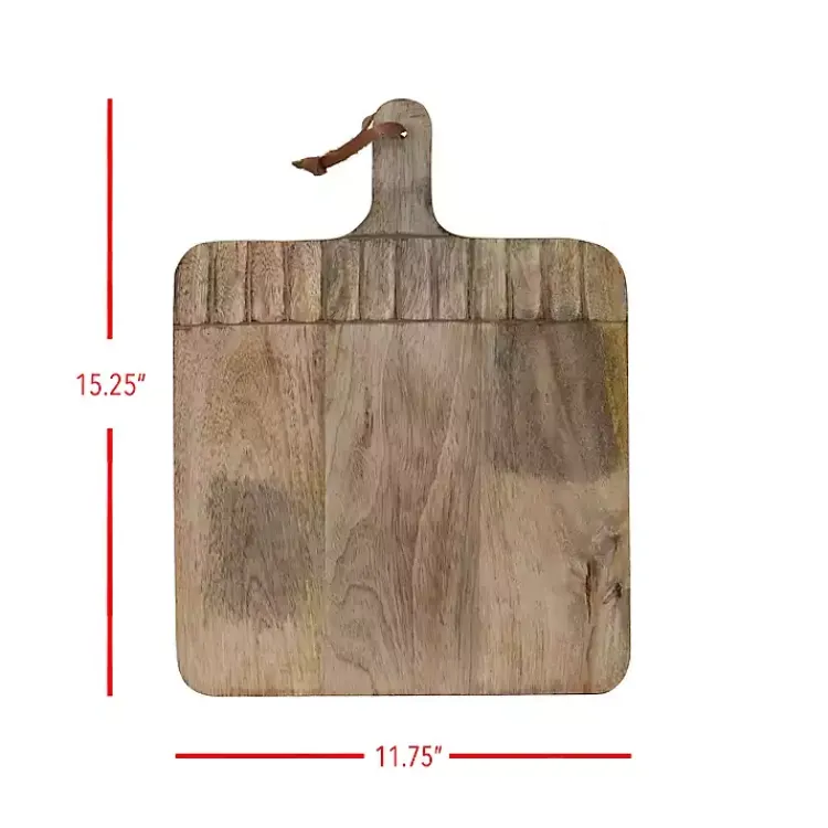 Kirklands Home Grooves Hand Carved Mango Wood Cutting Board Brown Outlet