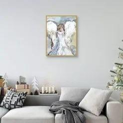 Christmas Decorations>Kirklands Home Guard and Protect Angel Framed Art Print