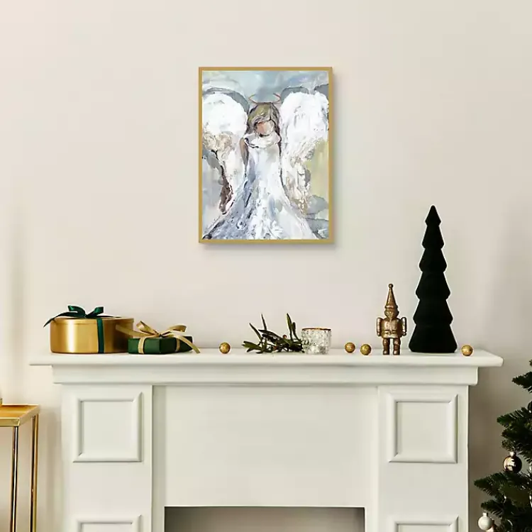 Christmas Decorations>Kirklands Home Guard and Protect Angel Framed Art Print