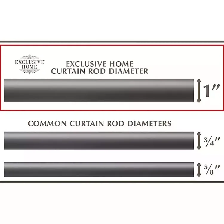 Kirklands Home Gunmetal Adjustable Torch Curtain Rod, 120 in. Gray New