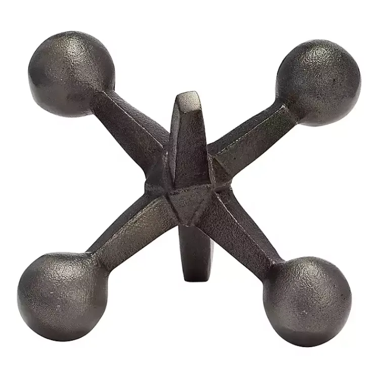 Statues & Figurines>Kirklands Home Gunmetal Metal Jack Sculpture Gray