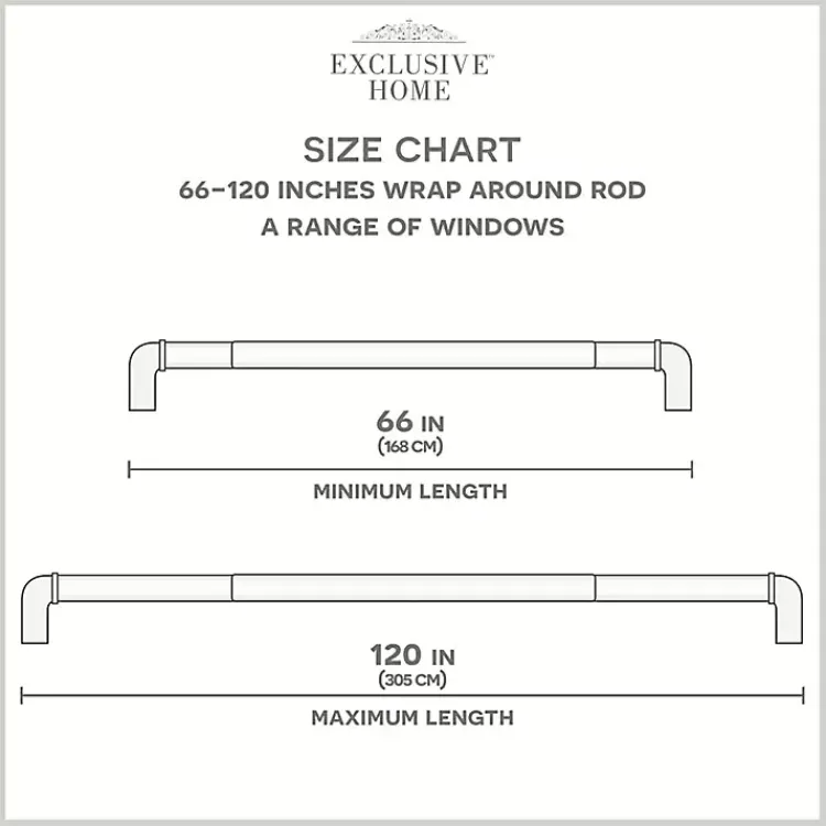 Kirklands Home Gunmetal Hyde Wrap Around Curtain Rod, 120 in. Hot
