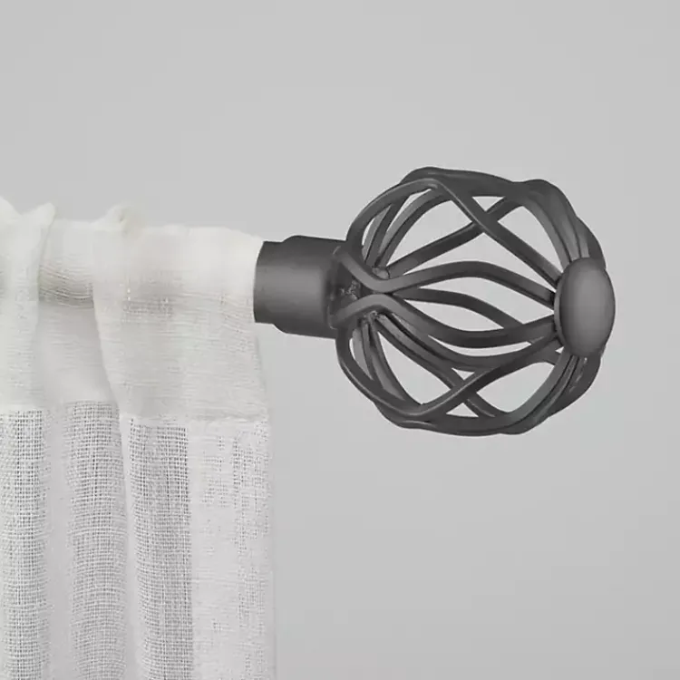Kirklands Home Gunmetal Open Sphere Curtain Rod, 72 in. Sale