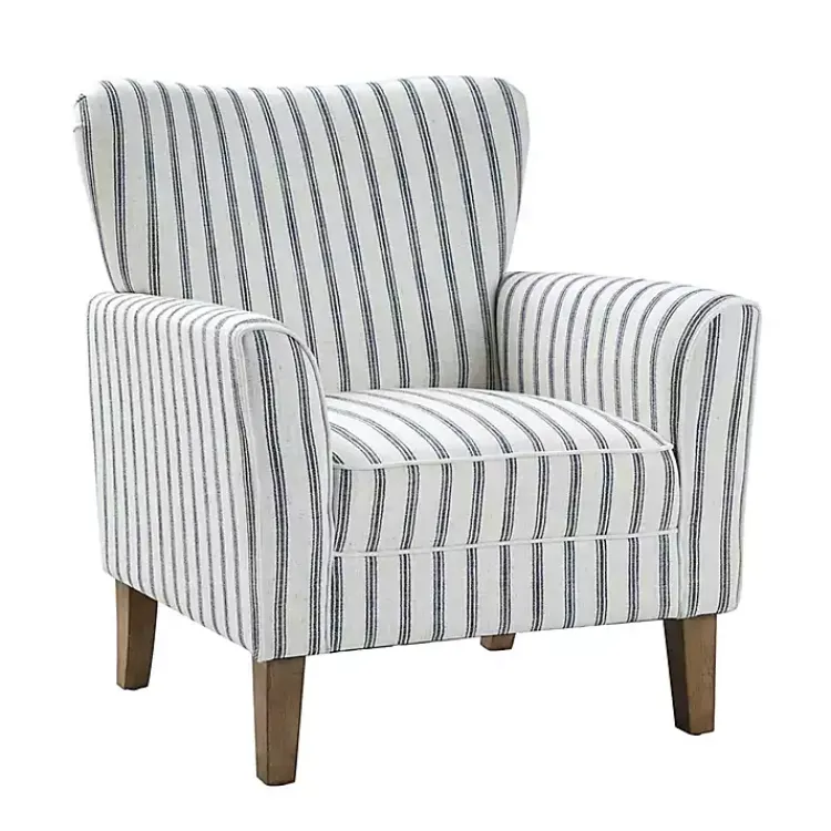 Kirklands Home Gustaf Navy Striped Armchair Outlet
