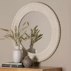 Kirklands Home Halle Pearl Wall Mirror White Outlet