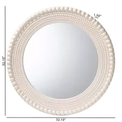 Kirklands Home Halle Pearl Wall Mirror White Outlet