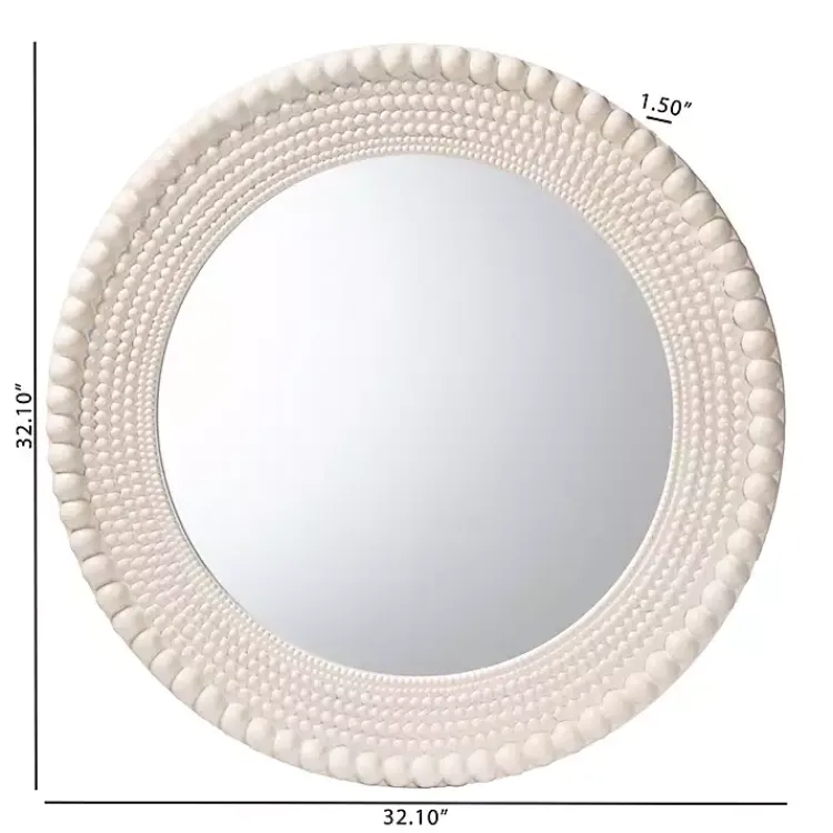 Kirklands Home Halle Pearl Wall Mirror White Outlet