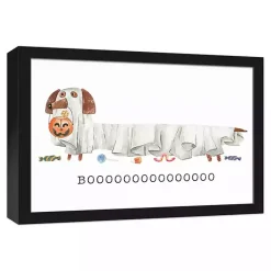 Halloween>Kirklands Home Halloween Dog Boo Framed Canvas Art Print