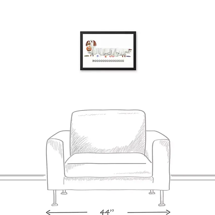 Halloween>Kirklands Home Halloween Dog Boo Framed Canvas Art Print