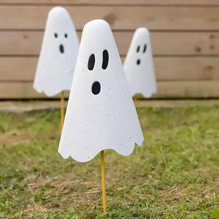 Halloween>Kirklands Home Halloween Ghost Yard Stake, 20 in. White
