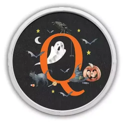 Monogram Seasonal Decor>Kirklands Home Halloween Monogram Q White Framed Wall Plaque