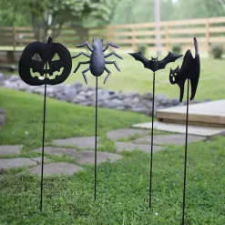 Halloween>Kirklands Home Halloween Yard Stakes, Set of 4 Black