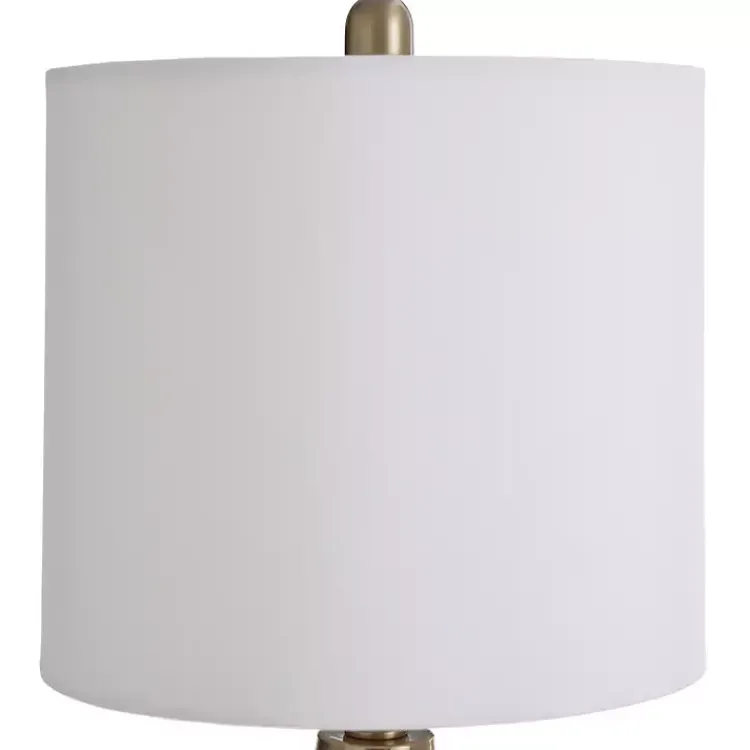 Kirklands Home Hammered Brass Accent Table Lamp White Hot