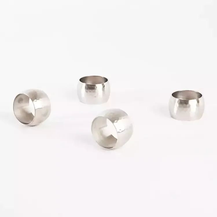 Kirklands Home Hammered Brass Napkin Rings, Set of 4 Discount