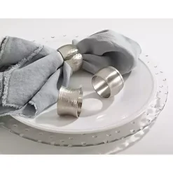 Kirklands Home Hammered Brass Napkin Rings, Set of 4 Discount