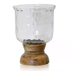 Candle Holders>Kirklands Home Hammered Glass Globe Candle Holder, 13 in. Brown