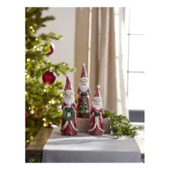 Christmas Decorations>Kirklands Home Hand Carved Wooden Santas, Set of 3