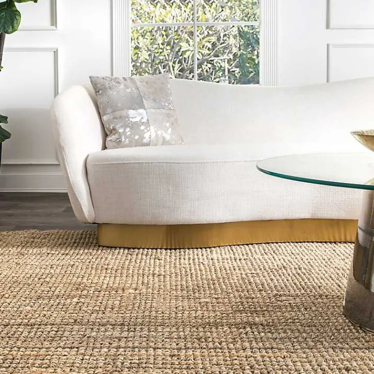 Kirklands Home Hand Woven Chunky Loop Jute Caspar Area Rug, 4x6 Tan Sale