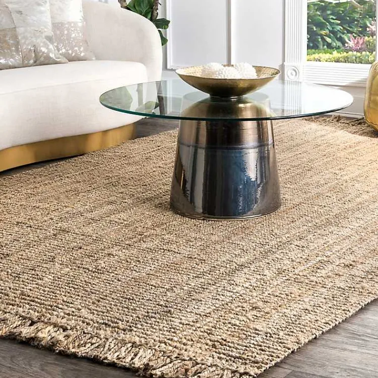 Kirklands Home Hand Woven Chunky Loop Natural Jute Area Rug, 5x7 Tan Sale