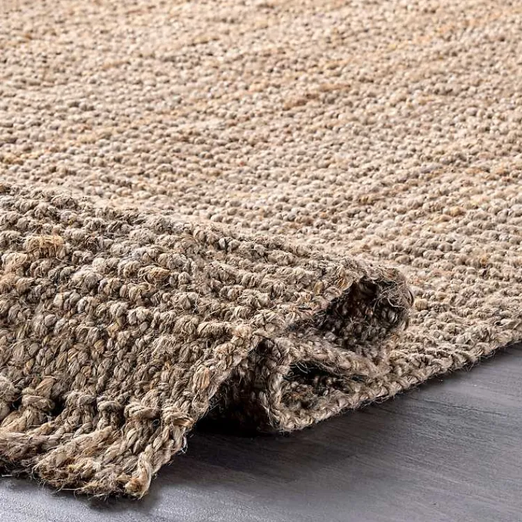 Kirklands Home Hand Woven Looped Natural Jute Area Rug, 12x15 New