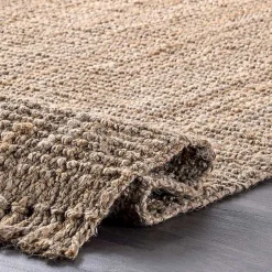 Kirklands Home Hand Woven Looped Natural Jute Area Rug, 9x12 Tan Discount